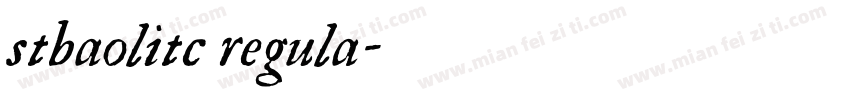 stbaolitc regula字体转换